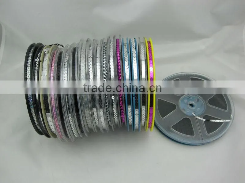 Plastic sequin roll embroidery sequin chain pet sequin