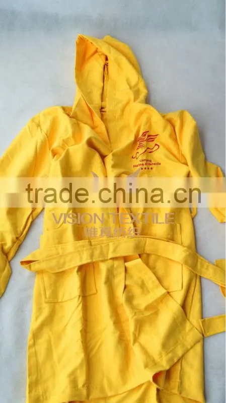 Polyester Hooded Microfiber Bathrobe