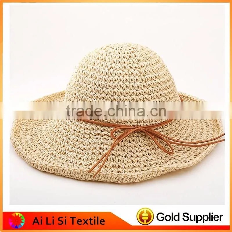 Floppy Straw Hats With Wide Brim,Natural Crochet Straw Hats For Girls,Wholesale Fashion Beach Cap Sun Hat Summer Straw Hat