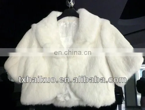 2012 girl winter new fashion rabbit fur mini coat