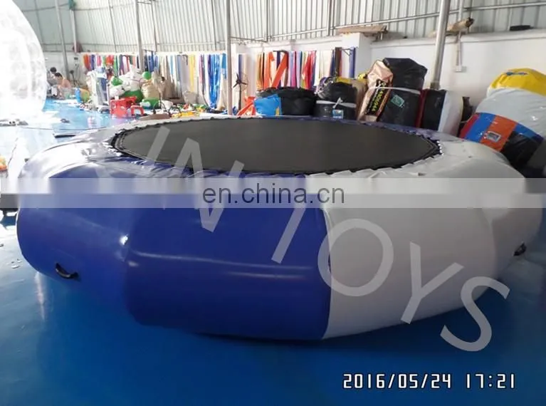 cheap 14ft round Inflatable water trampoline/water blob jump trampoline