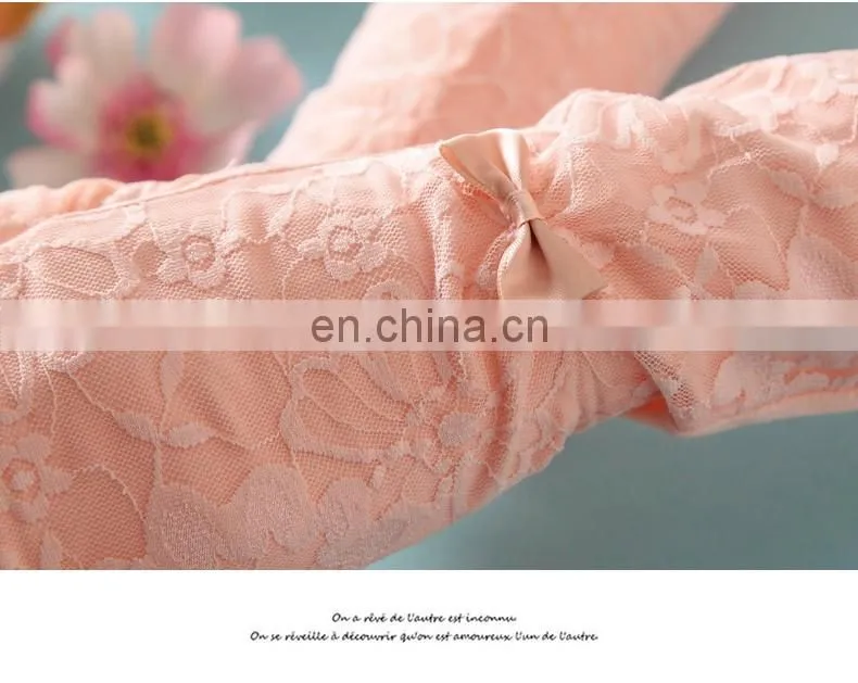 Llittle Ladies pink Lace glove for Masquerade cosplay glove