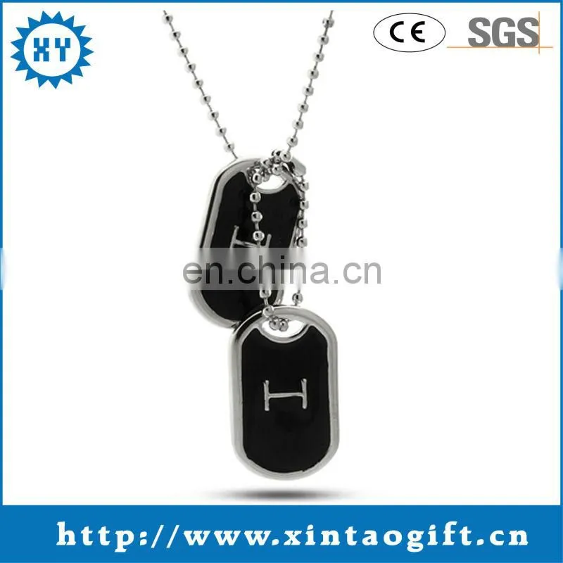 England flag metal dog tag necklace with ball chain
