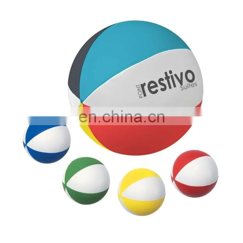 Plastic PVC Inflatable Beach Ball With Logo Printed For Advertision