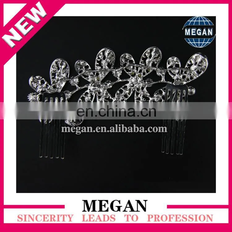 Bling dragonfly Rhinestone Crystal Crown Tiara Comb Princess Crowns