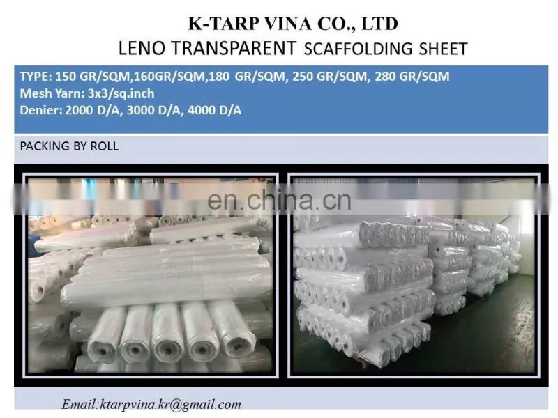 Leno scaffolding sheet, pre-punching holes, webbing reinforced band, UV resistant, durable, reusable