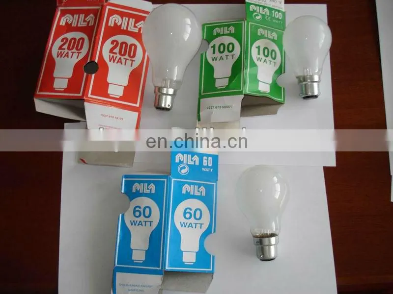 Cheap price E27 B22 100W 200W incandescent bulb manufacturer