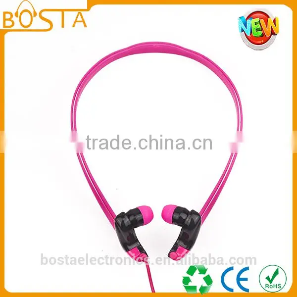 Fashion stylish best quality cheap stereo sports in-ear headphone