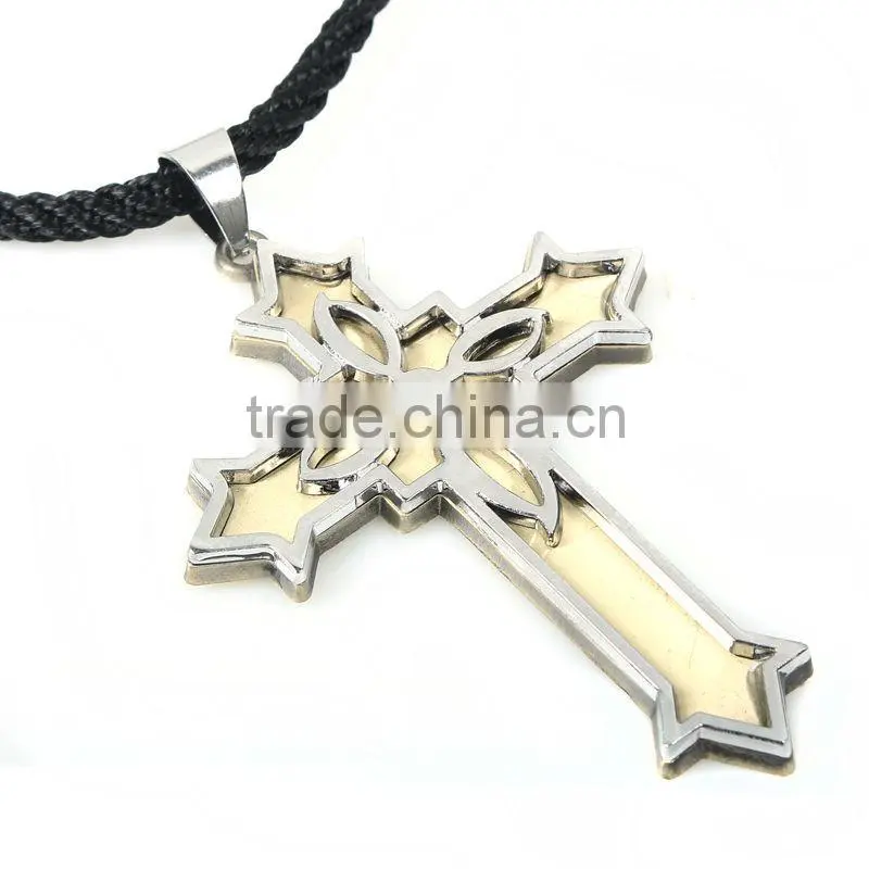 Mens stainless steel pendants titanium cross pendant