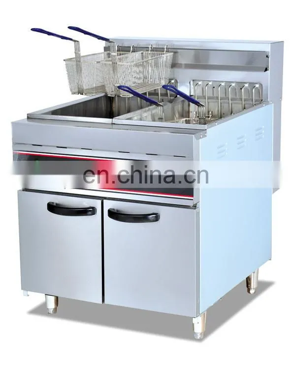 Restaurant Double Tanks 4 baskets Stainless Steel electric deep fryer with timers