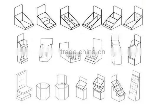 recyclable cardboard perfume display rack/retail display racks