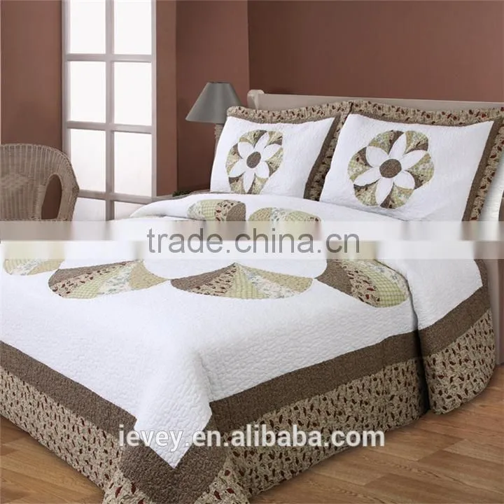 high quality best price hot selling 100%cotton reactive printed quilted patchwork bedspread