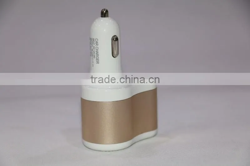 Multi car adapter new design 12V car cigar lighter adapter with two USB output with english retail box