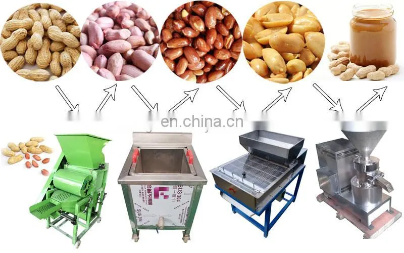 Small Scale Peanut Production Line Butter Small Scale Peanut Hazelnut Cashew Paste Production Line