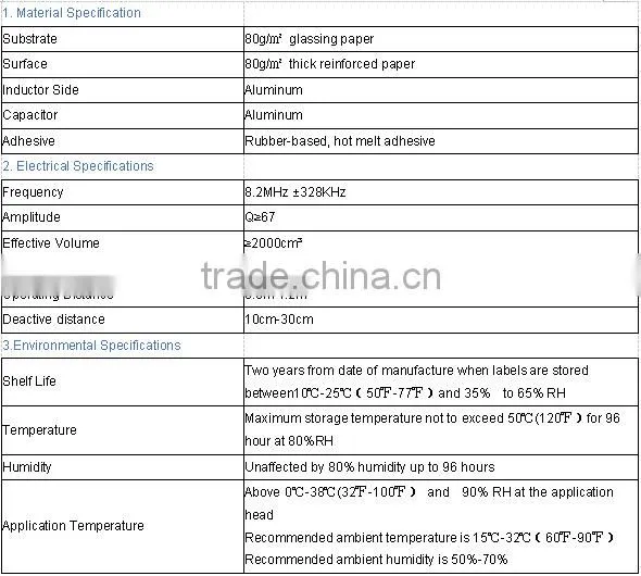 EAS Red RF Frozen Label