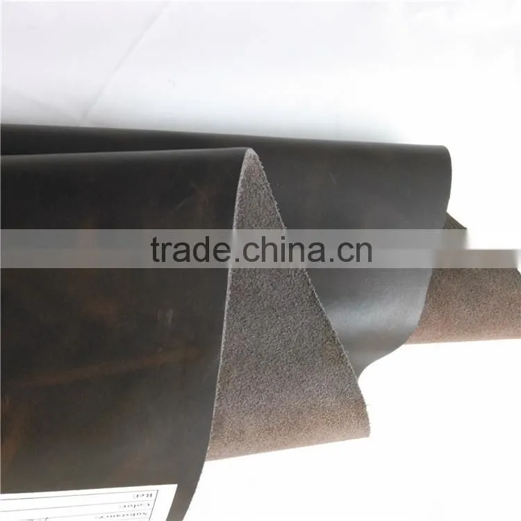 2015Cow split pull up leather for shoes