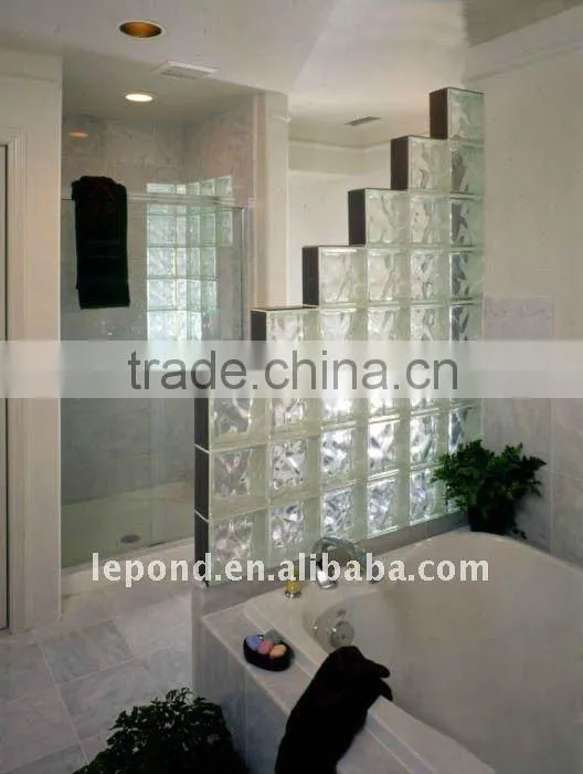 Decorative glass brick in colorful