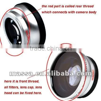 MASSA digital camera lens,58mm 0.45x super wide angle lens