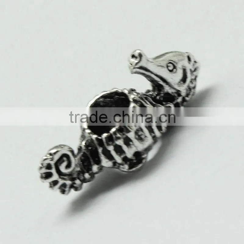 Lead Free Nickle Free Zinc Alloy Pdora Seahorse Jewelry Hole Beads for Bracelets and Necklace