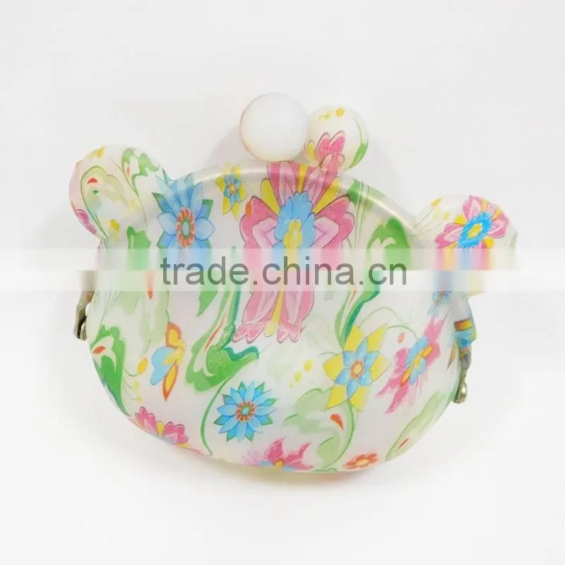 Factory Wholesale Floral Printed Gifts Bag Mini Retro Silicone Smart Wallet