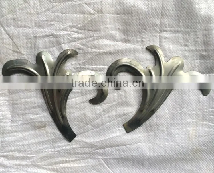 Iron leaves ,stamped brass ornaments,wrought iron sheet