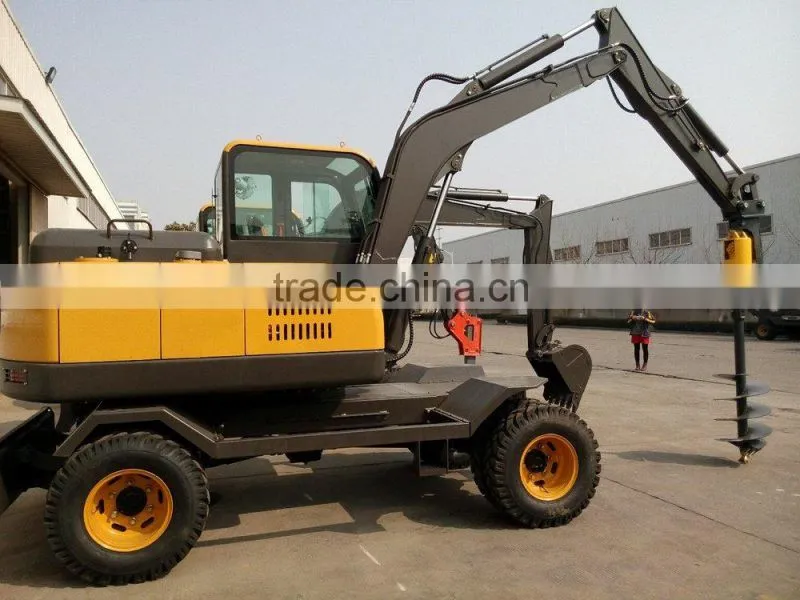 Used Mini Excavator, Excavator Used Cheap,LG6100 Excavator, Walking Wheel Excavator, 10T Wheel Excavator