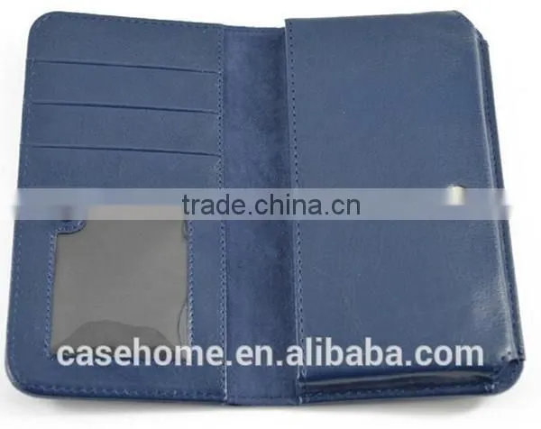 Blue PU Leather Wallet Case for LG Optimus G Pro 2 , Mobile Phone Case for Samsung Galaxy S7