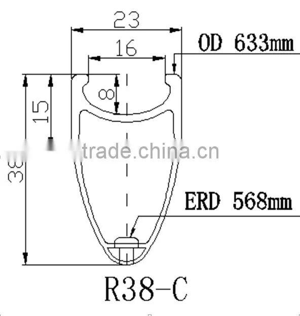 chinese road bike wheels 700c new Novatec hub 38mm clincher 23mm width carbon road bike wheels carbon fiber wheelset