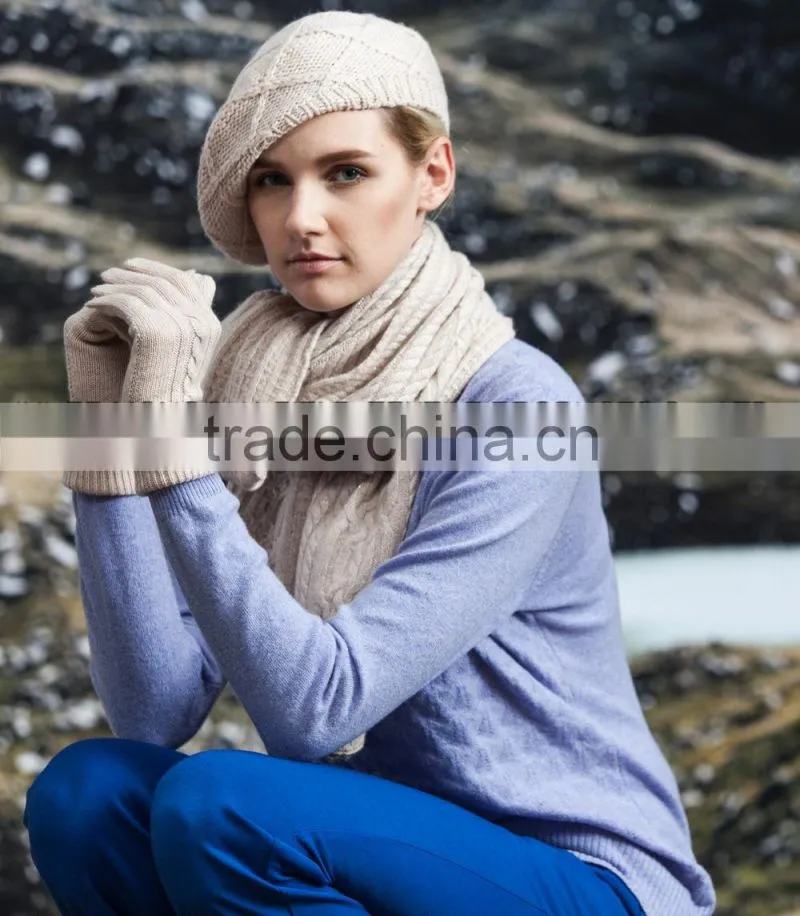 Cashmere Knit Beret Pattern Hat