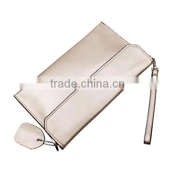Ladies Leather Clutches Party Evening Bag With Removable Golden Chain Shoulder Strap