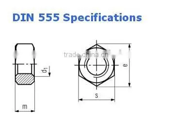 heavy duty hex nut din 555 (DIN 555)