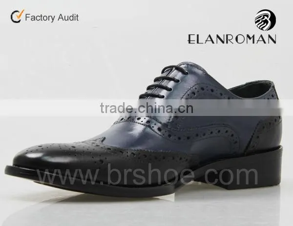 Newest brogue genuine leather men shoes