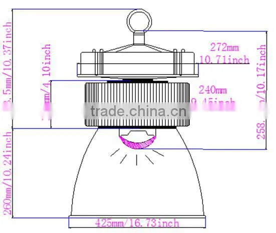 Best seller 100W high lumen LED high bay light high bay led light mean well driver