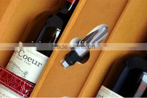 Multicolor High Quality Leather wine case,wine gift set