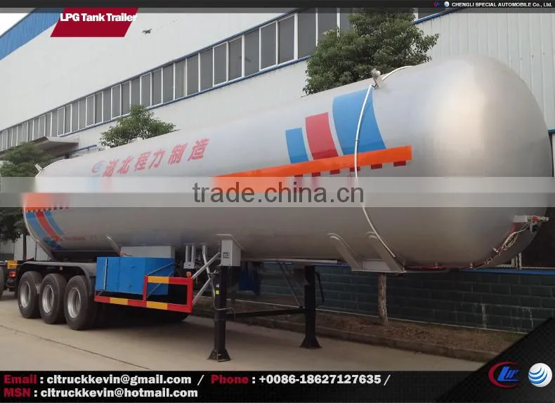 3 Axles 50m3 LPG Gas Tank Trailer