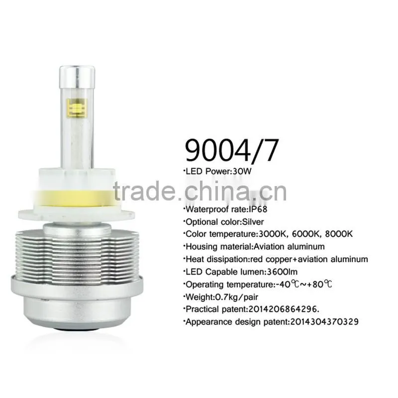 High Power 2*30w 9004/9007 LED Headlight Conversion Kit White