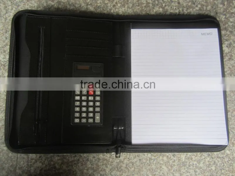 High quality office A4 size leather PU file folder