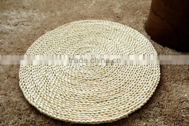 handmade natural fiber cornhusk straw seat cushion yoga seat cushion