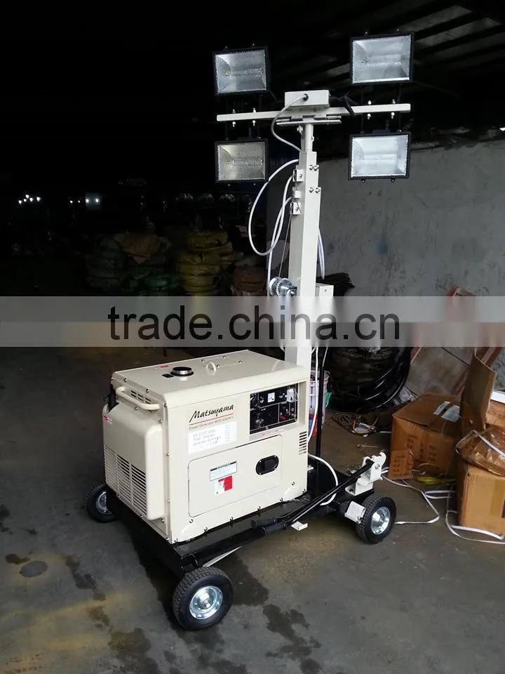 led lamp diesel generator mobile light tower