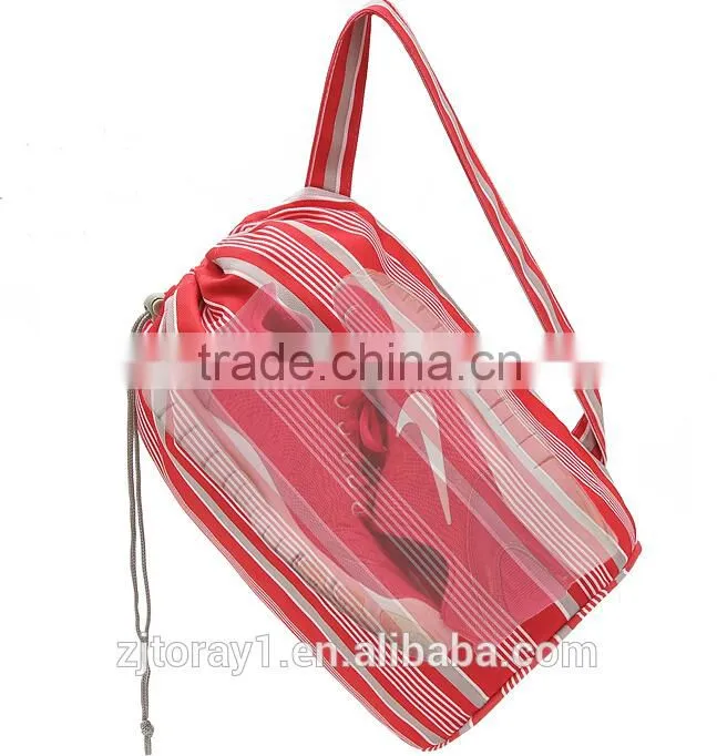Polyester Drawstring Duffle Laundry Shoulder Backpack Shoe Bag