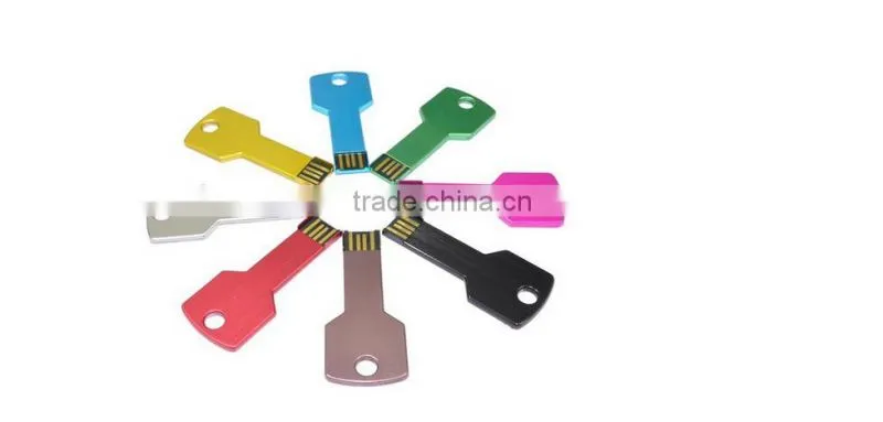 2016 Fashion New 32GB Key Chain 2.0 USB Flash drive 64B 8GB WaterprGB 16GB pen drive 4Goof Metal Key model USB memory stick