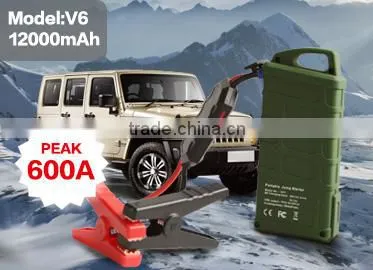 High Quality CE FCC ROHS OEM mini emergency portable jump starter with smart booster cable