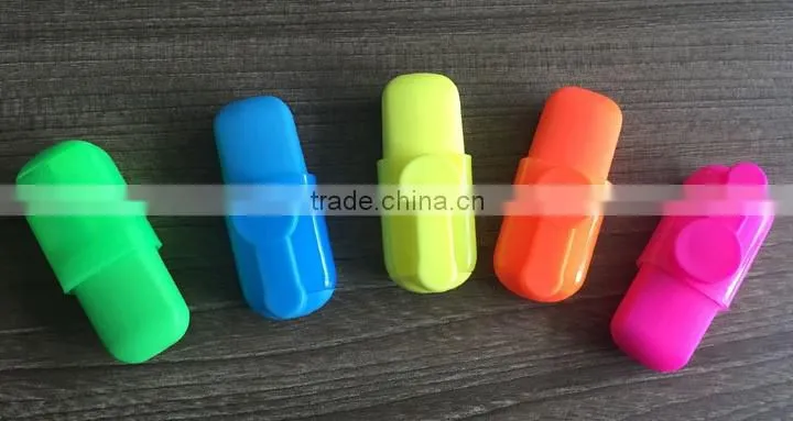 China Manufacture Custom Plastic Multi Color Highlighter Set With Logo Printing