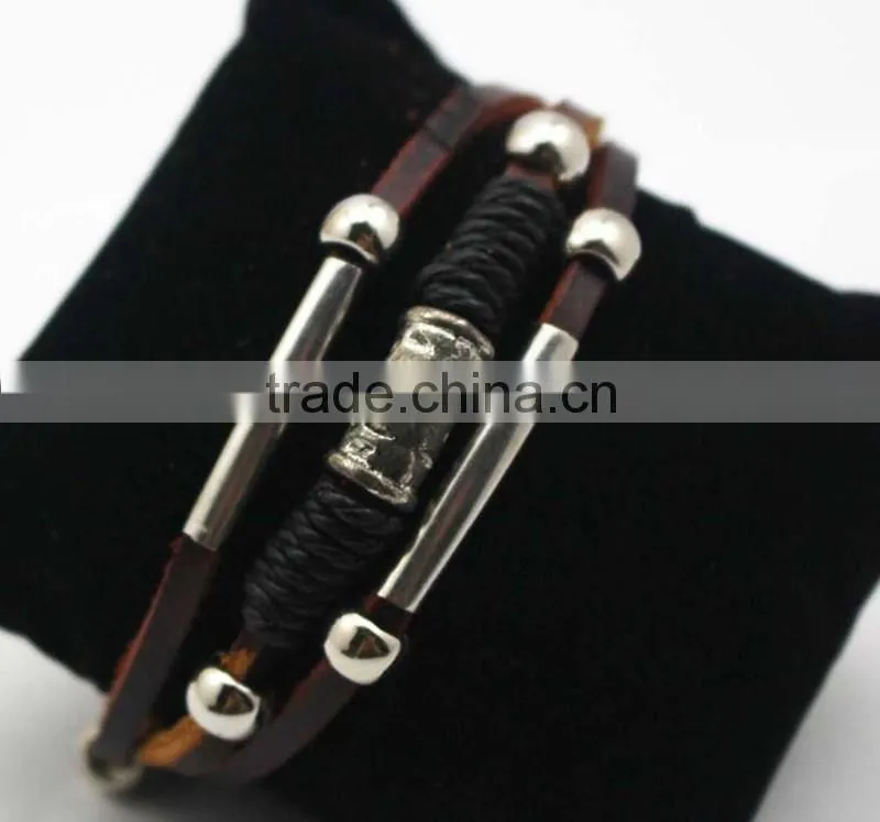 Vintage Handmade Fashion Friendship Leather Bracelet For Men and Women