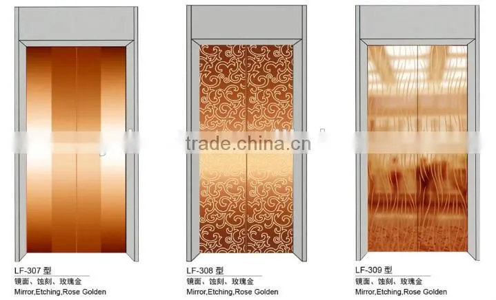 XY Elevator Rose Golden Elevator Door Elevator Selcom Landing Door