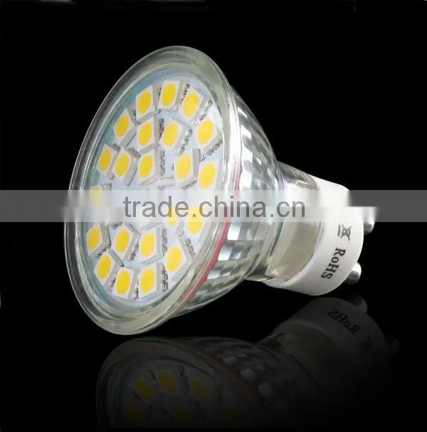 led spot bulb GU10 SMD 5050 led lamps with glass shape