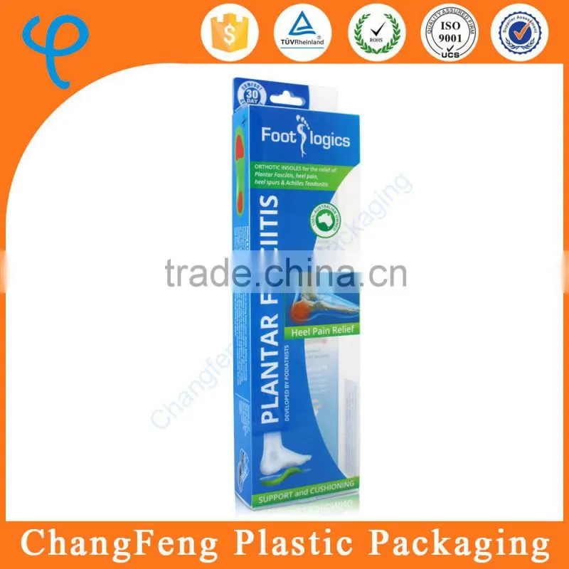 Hot Sale Rectangular Shoe Pad Clear Packaging Box