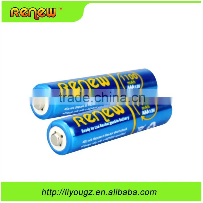 RENEW brand Ready-To-Use NiMH 1100mAh AAA Rechargeable Batteries, 20 Pack