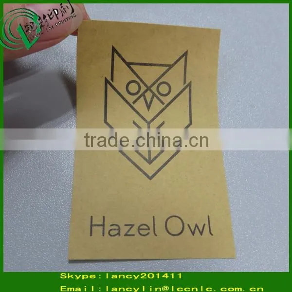 custom kraft paper label with logo printing customized removed sticker with high quality low MOQ