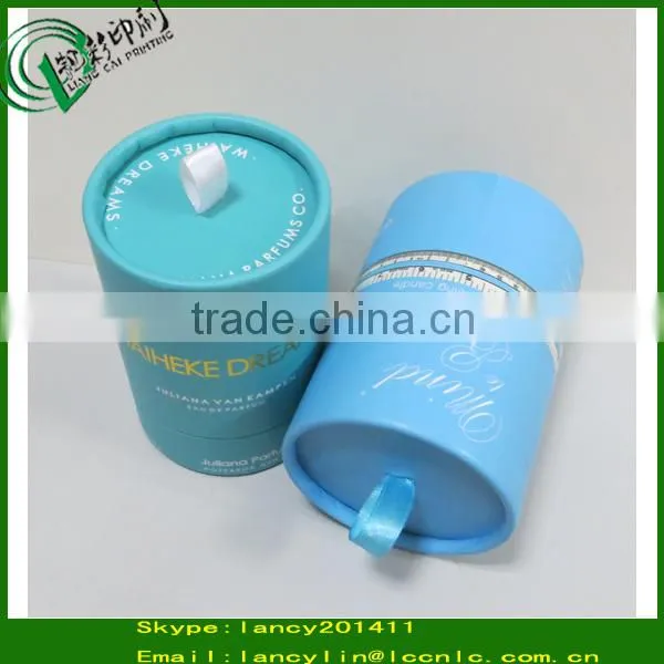 Luxurious biodegradable Cardboard Packaging Box Paper Tube with ribbon for Gift and Cosmetics paper boxes